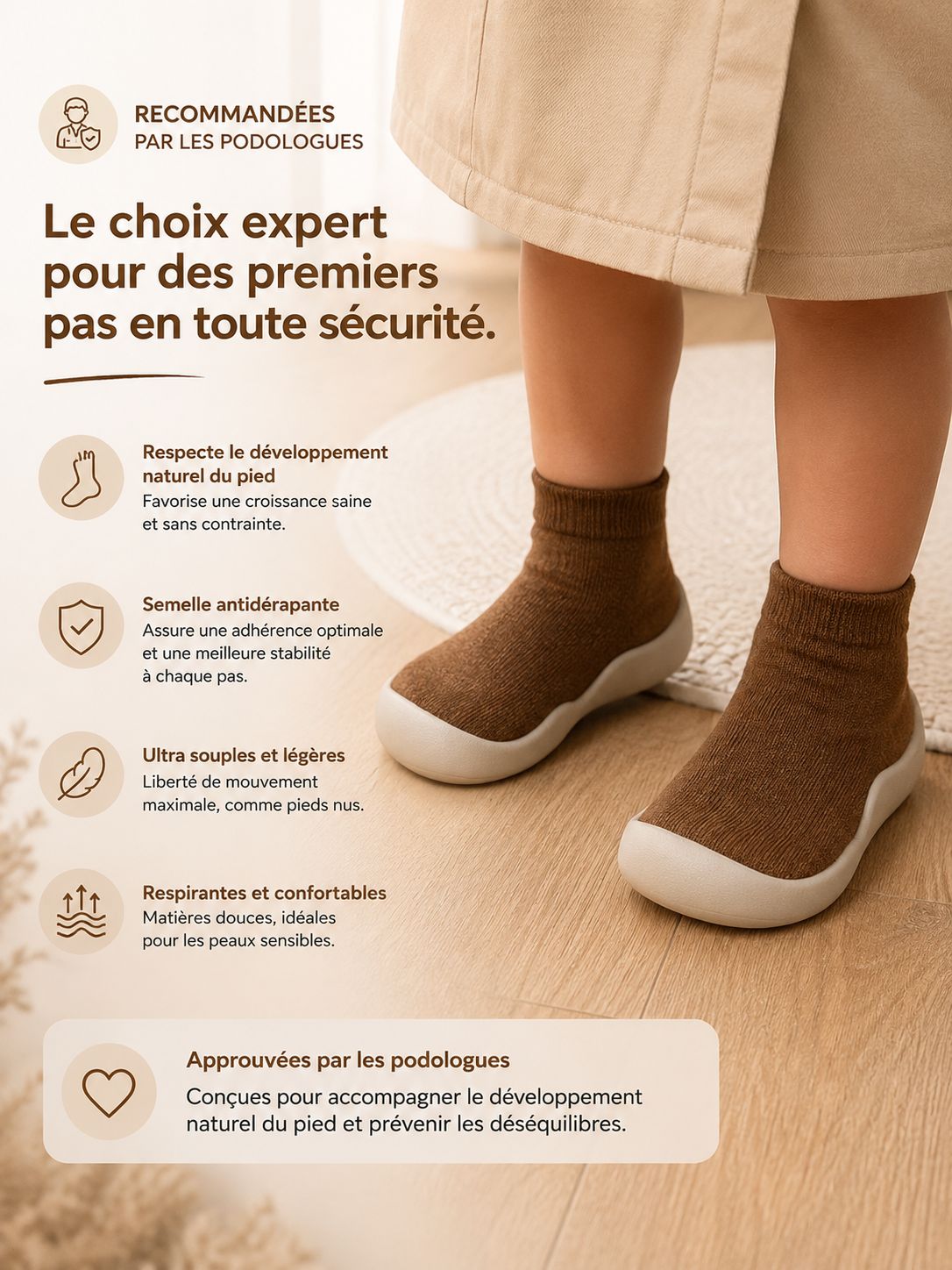 KoalaStep - Chaussure Bébé Premiers Pas Souples & Antidérapantes